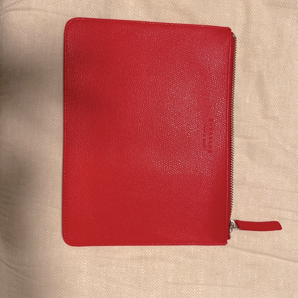 Red Leather Clutch from Everlane
